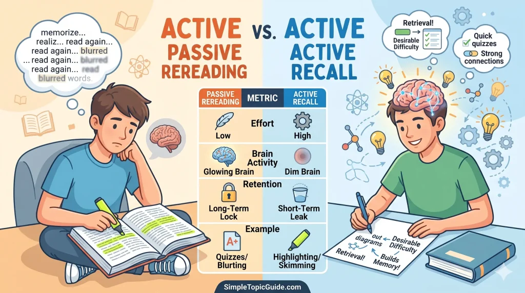 Active Recall vs. Passive Rereading The Science of Making Knowledge Stick