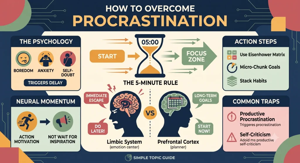 How to Overcome Procrastination The 5-Minute Rule & Brain Science